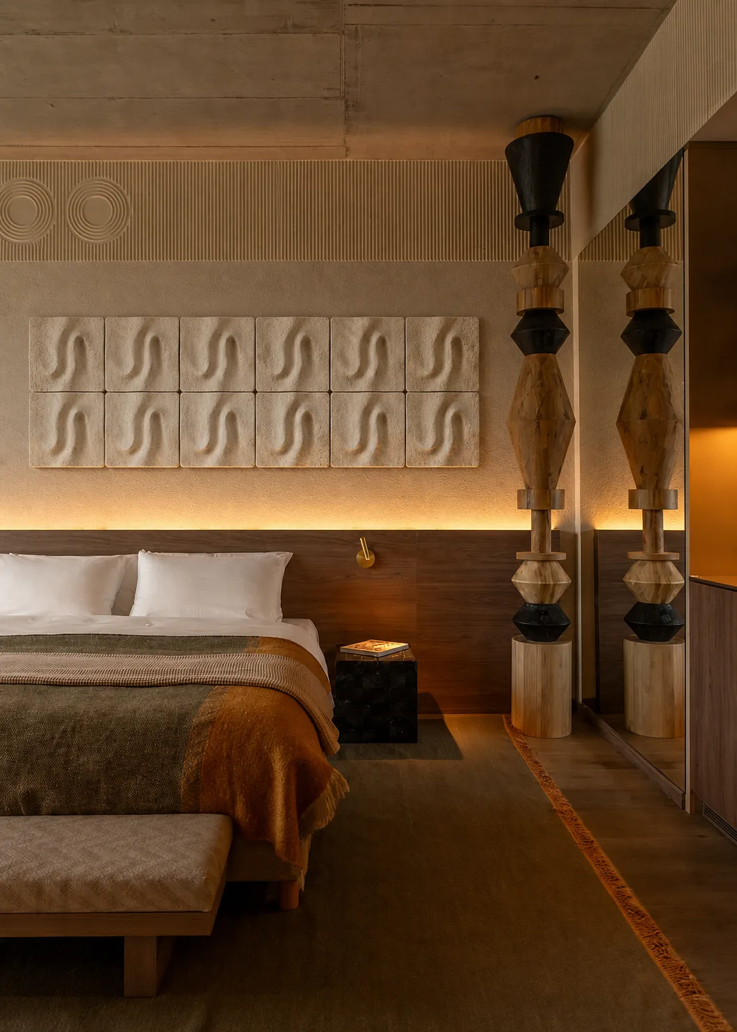 FOLD acoustic wall panels in a hospitality interior concept