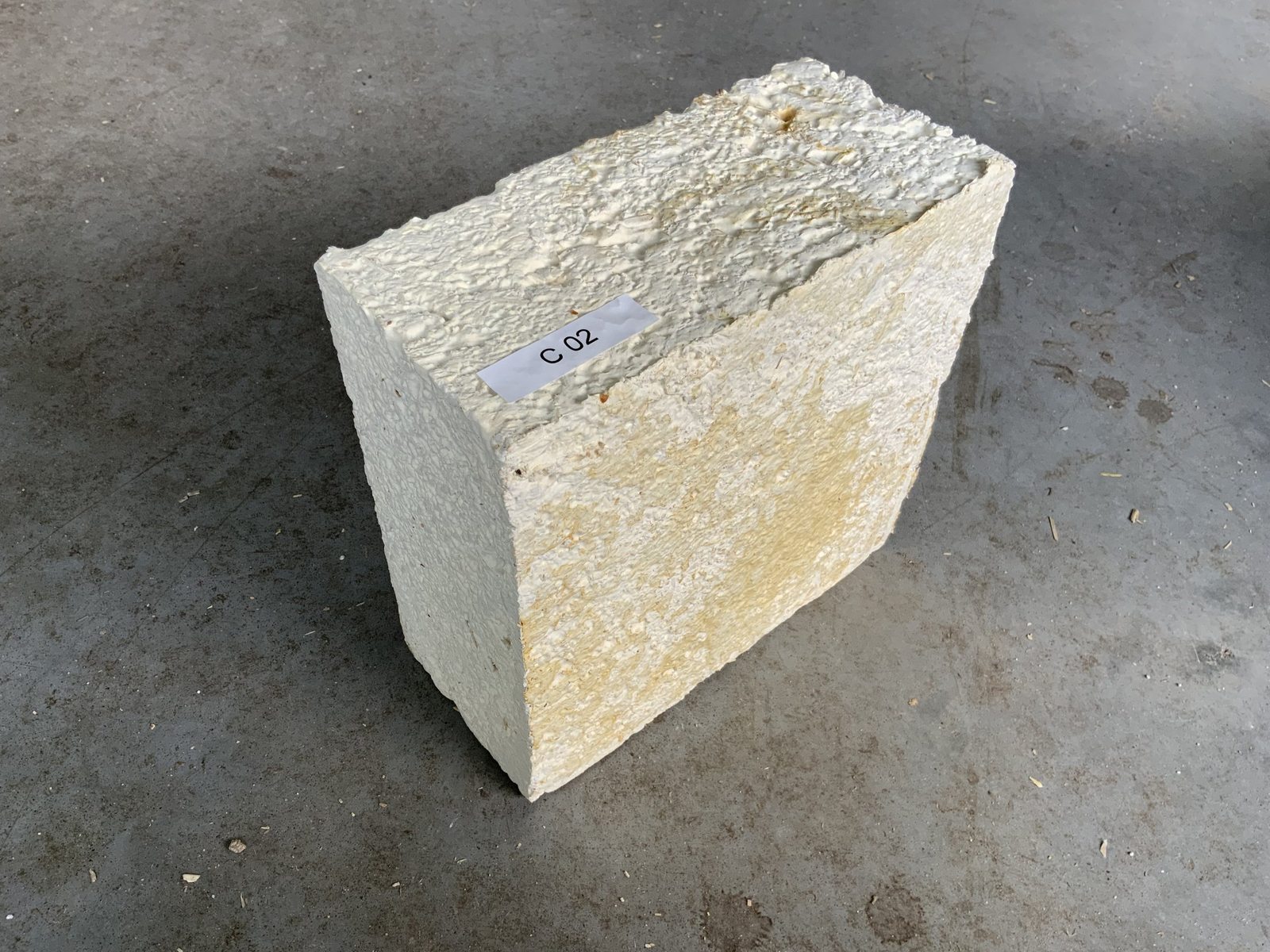 A solid PALMYCO™ sample block grown by NUMU, labelled C-02